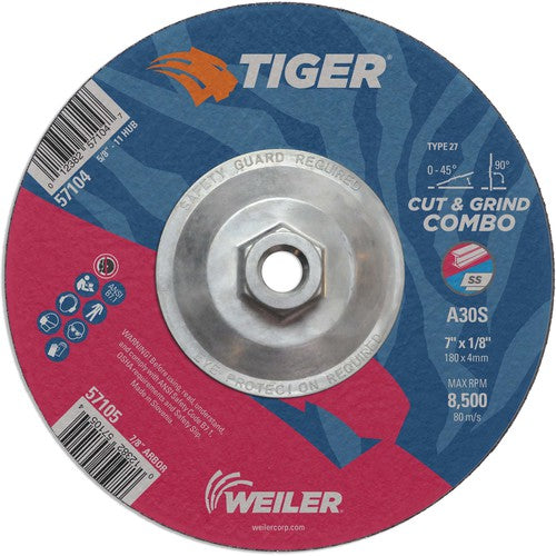 7X1/8 A30S A/O T27 COMBO WHEEL - Eagle Tool & Supply