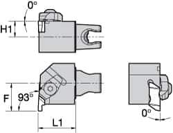 Kennametal - NG4L Insert, 30mm Head Length, Modular Grooving Cutting Unit Head - Right Hand Cut, System Size KM25, Series Top Notch - Eagle Tool & Supply