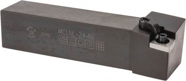 Seco - MCLN, Left Hand Cut, -5° Lead Angle, 1-1/2" Shank Height x 1-1/2" Shank Width, Negative Rake Indexable Turning Toolholder - 7" OAL, CN..64. Insert Compatibility, Series Multiple Lock - Eagle Tool & Supply
