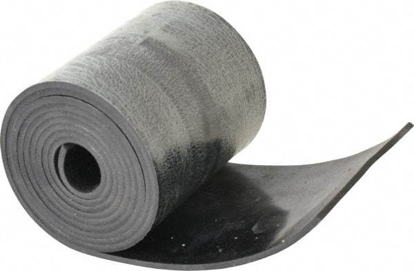 Made in USA - 1/8" Thick x 4" Wide x 60" Long, Buna-N Rubber Strip - Stock Length, 60 Shore A Durometer, 800 to 1,000 psi Tensile Strength, -20 to 170°F, Black - Eagle Tool & Supply