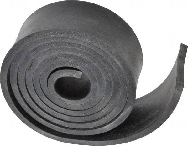 Made in USA - 1/4" Thick x 2" Wide x 60" Long, Buna-N Rubber Strip - Stock Length, 60 Shore A Durometer, 800 to 1,000 psi Tensile Strength, -20 to 170°F, Black - Eagle Tool & Supply
