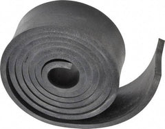 Made in USA - 1/4" Thick x 2" Wide x 60" Long, Buna-N Rubber Strip - Stock Length, 60 Shore A Durometer, 800 to 1,000 psi Tensile Strength, -20 to 170°F, Black - Eagle Tool & Supply