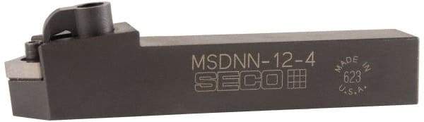 Seco - MSDN, Neutral Cut, 0° Lead Angle, 1-1/2" Shank Height x 1-1/2" Shank Width, Negative Rake Indexable Turning Toolholder - 7" OAL, SN..86. Insert Compatibility, Series Multiple Lock - Eagle Tool & Supply