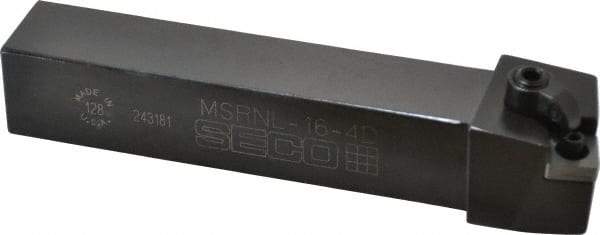Seco - MSRN, Left Hand Cut, 15° Lead Angle, 1" Shank Height x 1" Shank Width, Negative Rake Indexable Turning Toolholder - 6" OAL, SN..43. Insert Compatibility, Series Multiple Lock - Eagle Tool & Supply