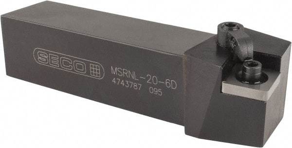 Seco - MSRN, Left Hand Cut, 15° Lead Angle, 1-1/4" Shank Height x 1-1/4" Shank Width, Negative Rake Indexable Turning Toolholder - 6" OAL, SN..64. Insert Compatibility, Series Multiple Lock - Eagle Tool & Supply