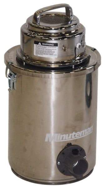 Minuteman - 6 Gal, Stainless Steel Tank, Dry, Mercury Vacuum Cleaner - 1.25 hp, 7.9 Amps - Eagle Tool & Supply