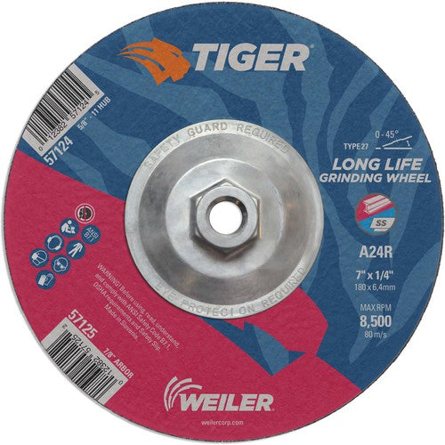 7X1/4 A24R A/O T27 GRIND WHEEL - Eagle Tool & Supply