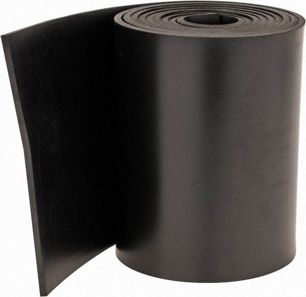 Made in USA - 1/8" Thick x 4" Wide x 60" Long, Neoprene Rubber Strip - Stock Length, 60 Shore A Durometer, 1,000 to 1,200 psi Tensile Strength, -40 to 212°F, Black - Eagle Tool & Supply