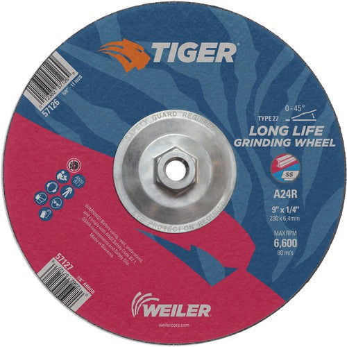 9X1/4 A24R A/O T27 GRINDING WHEEL - Eagle Tool & Supply
