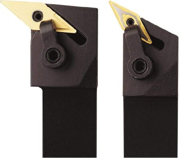 Seco - MVTN, Left Hand Cut, 117.5° Lead Angle, 3/4" Shank Height x 3/4" Shank Width, Negative Rake Indexable Turning Toolholder - 4-1/2" OAL, VNMG 332 Insert Compatibility, Series Multi-Directional Turning (MDT) - Eagle Tool & Supply