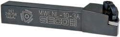 Seco - MWLN, Left Hand Cut, -5° Lead Angle, 5/8" Shank Height x 5/8" Shank Width, Negative Rake Indexable Turning Toolholder - 4" OAL, WN..33. Insert Compatibility, Series Multiple Lock - Eagle Tool & Supply
