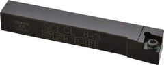 Seco - SCLC, Left Hand Cut, -5° Lead Angle, 1/2" Shank Height x 1/2" Shank Width, Neutral Rake Indexable Turning Toolholder - 3-1/2" OAL, CC..32.5. Insert Compatibility, Series Screw Lock - Eagle Tool & Supply