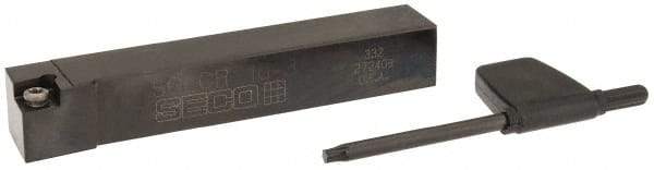 Seco - SCLC, Right Hand Cut, -5° Lead Angle, 5/8" Shank Height x 5/8" Shank Width, Neutral Rake Indexable Turning Toolholder - 4" OAL, CC..32.5. Insert Compatibility, Series Screw Lock - Eagle Tool & Supply