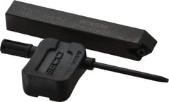 Seco - SCMC, Neutral Cut, 0° Lead Angle, 3/8" Shank Height x 3/8" Shank Width, Neutral Rake Indexable Turning Toolholder - 2-1/2" OAL, CC..21.5. Insert Compatibility, Series Screw Lock - Eagle Tool & Supply