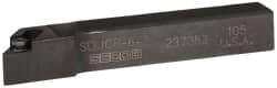 Seco - SDJC, Right Hand Cut, -3° Lead Angle, 3/8" Shank Height x 3/8" Shank Width, Neutral Rake Indexable Turning Toolholder - 2-1/2" OAL, DC..21.5. Insert Compatibility, Series Screw Lock - Eagle Tool & Supply