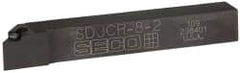 Seco - SDJC, Right Hand Cut, -3° Lead Angle, 1/2" Shank Height x 1/2" Shank Width, Neutral Rake Indexable Turning Toolholder - 3-1/2" OAL, DC..21.5. Insert Compatibility, Series Screw Lock - Eagle Tool & Supply