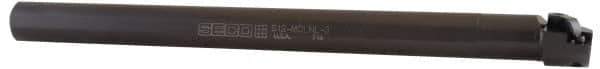 Seco - 1.28" Min Bore Diam, 12" OAL, 1" Shank Diam, MCLN Indexable Boring Bar - CNMG 432 Insert, Pin & Clamp Holding Method - Eagle Tool & Supply