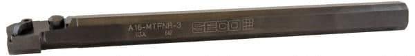 Seco - 1.28" Min Bore Diam, 12" OAL, 1" Shank Diam, MTFN Indexable Boring Bar - TNMG 332 Insert, Pin & Clamp Holding Method - Eagle Tool & Supply