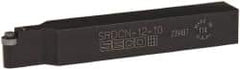 Seco - SRDC, Neutral Cut, 0° Lead Angle, 3/4" Shank Height x 3/4" Shank Width, Neutral Rake Indexable Turning Toolholder - 5" OAL, RCMT Insert Compatibility, Series Screw Lock - Eagle Tool & Supply