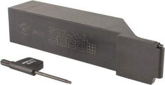 Seco - SRGC, Left Hand Cut, 1-1/4" Shank Height x 1-1/4" Shank Width, Neutral Rake Indexable Turning Toolholder - 6" OAL, RCMT22 Insert Compatibility, Series Screw Lock - Eagle Tool & Supply