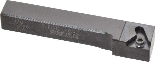 Seco - STGC, Left Hand Cut, 3/8" Shank Height x 3/8" Shank Width, Neutral Rake Indexable Turning Toolholder - 2-1/2" OAL, TC..21.5. Insert Compatibility, Series Screw Lock - Eagle Tool & Supply