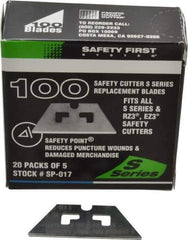 PHC - 100 Piece Steel Safety Blade - 1-5/8" OAL - Eagle Tool & Supply