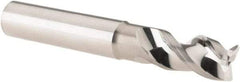Iscar - 3/8", 3 Flute, Single End, Solid Carbide, 0.02" Corner Radius End Mill - 2-1/2" OAL, Right Hand Flute, 0.6" LOC, Right Hand Cut, 1-1/8" Extended Reach - Eagle Tool & Supply
