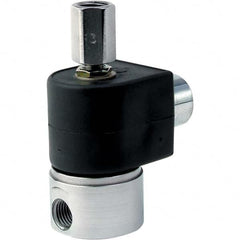 Parker - 120/60 - 110/50 VAC 1/8" NPT Port Stainless Steel Three-Way Direct Acting Solenoid Valve - Eagle Tool & Supply