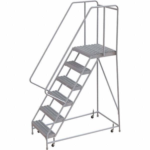 TRI-ARC - Rolling & Wall Mounted Ladders & Platforms Type: Rolling Warehouse Ladder Style: Rolling Safety Ladder - Eagle Tool & Supply