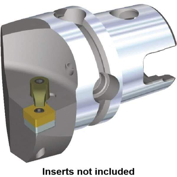 Kennametal - Right Hand Cut, Size KM80, CN.. Insert Compatiblity, Internal or External Modular Turning & Profiling Cutting Unit Head - 53mm Ctr to Cutting Edge, 70mm Head Length, Through Coolant, Series M-Clamping - Eagle Tool & Supply