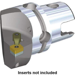 Kennametal - Left Hand Cut, Size KM40, CN.. Insert Compatiblity, Internal or External Modular Turning & Profiling Cutting Unit Head - 27mm Ctr to Cutting Edge, 40mm Head Length, Through Coolant, Series M-Clamping - Eagle Tool & Supply