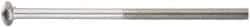 Value Collection - 1/4-20 UNC 3-1/2" Length Under Head, Standard Square Neck, Carriage Bolt - 18-8 Stainless Steel, Uncoated - Eagle Tool & Supply