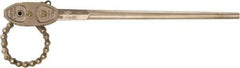 Ampco - 12" Max Pipe Capacity, 52" Long, Chain Wrench - 16" Actual OD, 59" Handle Length - Eagle Tool & Supply