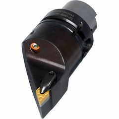 Iscar - Left Hand Cut, Size HSK A63, DN.. Insert Compatiblity, Internal or External Modular Turning & Profiling Cutting Unit Head - 25mm Ctr to Cutting Edge, 110mm Head Length, Through Coolant, Series R-Clamp - Eagle Tool & Supply