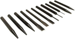 Mayhew - 11 Piece Punch & Chisel Set - 1/4 to 3/8" Chisel, 1/16 to 1/4" Punch, Hex Shank - Eagle Tool & Supply