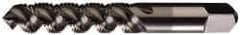 Cleveland - 1/2-13 3 Flute 2B Bottoming Spiral Flute Tap - High Speed Steel, Oxide Finish, 3-3/8" OAL, Right Hand Flute, Right Hand Thread, H3, Series 1094BO - Eagle Tool & Supply