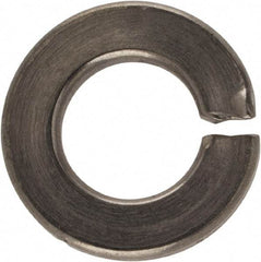 Made in USA - 1/4", 0.062" Thick Split Lock Washer - 400 Stainless Steel, Passivated Finish, 0.252" Min ID, 0.26" Max ID, 0.487" Max OD - Eagle Tool & Supply