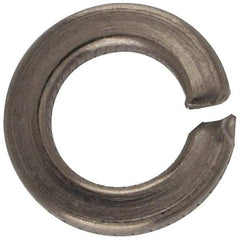 Made in USA - #8, 0.04" Thick Split Lock Washer - 400 Stainless Steel, Passivated Finish, 0.167" Min ID, 0.174" Max ID, 0.293" Max OD - Eagle Tool & Supply