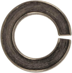Made in USA - #4, 0.025" Thick Split Lock Washer - 400 Stainless Steel, Passivated Finish, 0.114" Min ID, 0.12" Max ID, 0.209" Max OD - Eagle Tool & Supply
