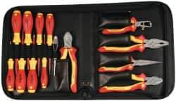 Wiha - 14 Piece Insulated Hand Tool Set - Comes in Zippered Carrying Case - Eagle Tool & Supply