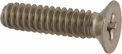 Made in USA - #10-24 UNC, 3/4" OAL Phillips Drive Machine Screw - Flat Head, Grade 18-8 Stainless Steel, Without Washer - Eagle Tool & Supply