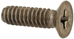Made in USA - #10-24 UNC, 5/8" OAL Phillips Drive Machine Screw - Flat Head, Grade 18-8 Stainless Steel, Without Washer - Eagle Tool & Supply