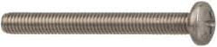 Made in USA - #10-32 UNF, 2" Length Under Head Phillips Drive Machine Screw - Pan Head, Grade 18-8 Stainless Steel, Black Oxide Finish, Without Washer - Eagle Tool & Supply