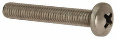 Made in USA - #10-32 UNF, 1-1/4" Length Under Head Phillips Drive Machine Screw - Pan Head, Grade 18-8 Stainless Steel, Black Oxide Finish, Without Washer - Eagle Tool & Supply