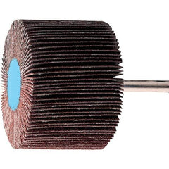 PFERD - 2" Diam x 1-1/2" Face Width, Aluminum Oxide Coated Mounted Flap Wheel - 1/4" Shank Mount, 120 Grit, 15,000 Max RPM - Eagle Tool & Supply