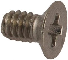 Made in USA - #2-56 UNC, 5/32" OAL Phillips Drive Machine Screw - Flat Head, Grade 18-8 Stainless Steel, Passivated Finish, Without Washer - Eagle Tool & Supply