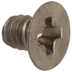 Made in USA - #2-56 UNC, 1/8" OAL Phillips Drive Machine Screw - Flat Head, Grade 18-8 Stainless Steel, Passivated Finish, Without Washer - Eagle Tool & Supply