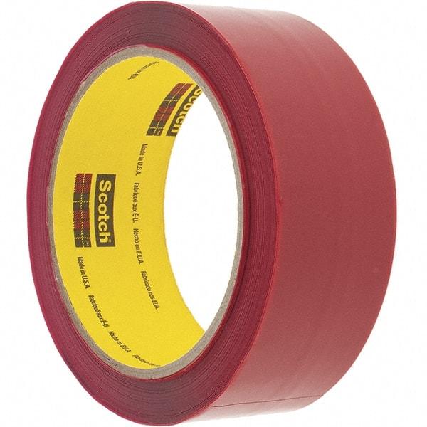 3M - 36mm x 50m Red Rubber Adhesive Sealing Tape - Polypropylene Film Backing, 2.5 mil Thick - Eagle Tool & Supply