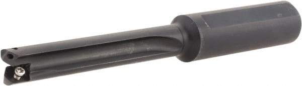 Allied Machine and Engineering - Series 0, 33/64 to 11/16" Diam, 3/4" Diam Straight Shank, Straight Flute Spade Drill - 2-1/2" Max Depth, 3-27/64" Body Length, 5-11/16" OAL, Standard Length, Through Coolant - Eagle Tool & Supply