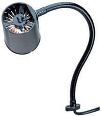 Made in USA - 18 Inch, Gooseneck, Direct Mounted, Incandescent, Black, General Purpose Task Light - 100 Watt, 120 Volt, Nonmagnifying - Eagle Tool & Supply